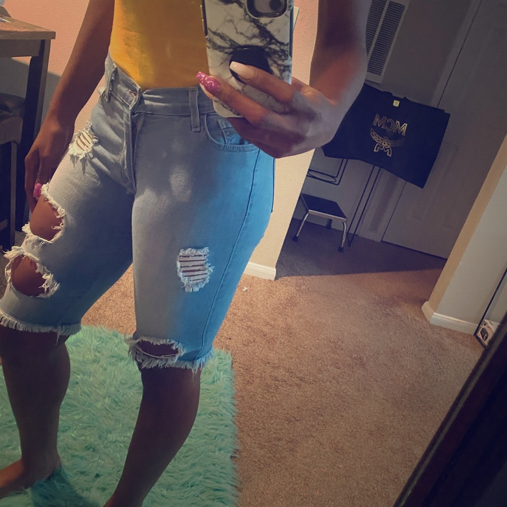 Casual jean Capri pants